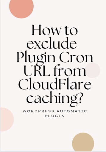 Exclude cron Url from cloudflare cache